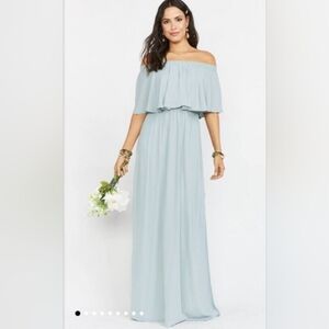 Show Me Your Mumu Hacienda Off the Shoulder Chiffon Maxi Dress X-small